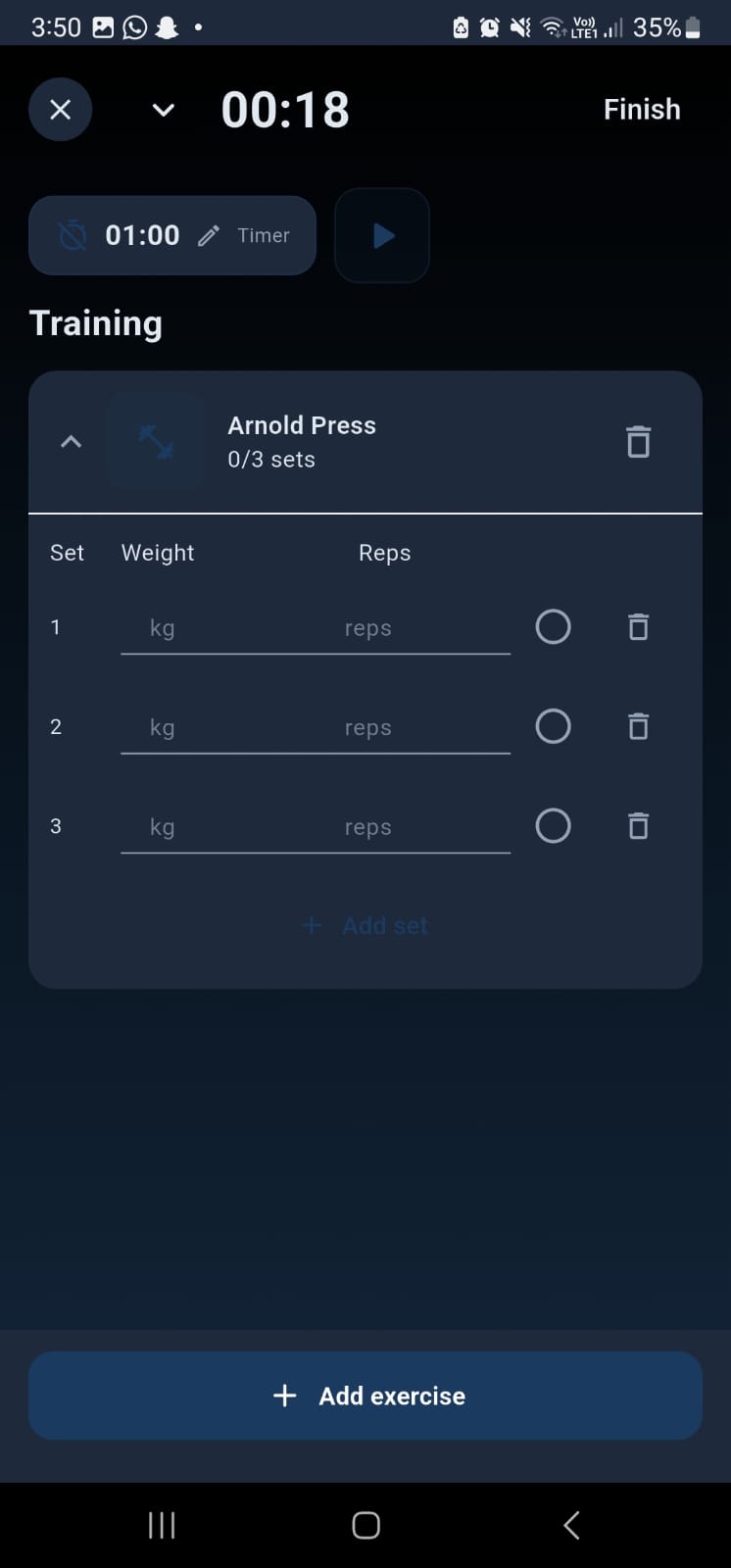 Member app — workout